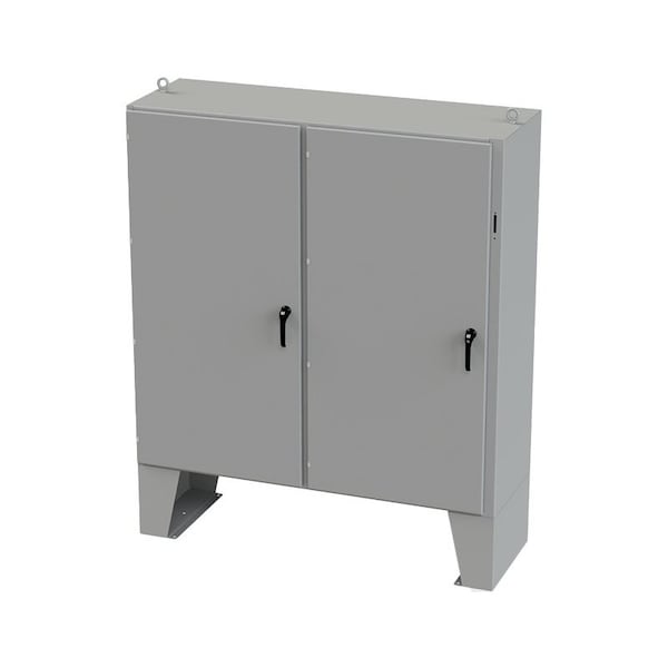 3 Point Latch with Coinproof/Padlock Handle Electrical Enclosures, 72 in H, 24 in D, 73 in W